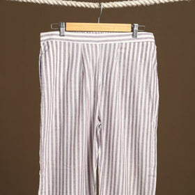 Purple - cotton jacquard weave palazzo 10 - handcrafted