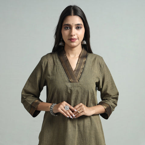 Moss Green - Dharwad Cotton Straight Kurta