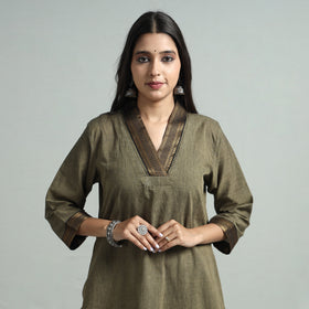 Moss Green - Dharwad Cotton Straight Kurta