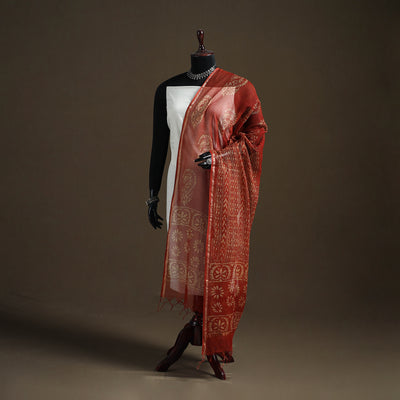 Pipad Hand Block Print Natural Dyed Kota Doria Cotton Dupatta 24