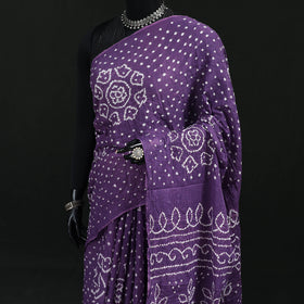 Kutch Bandhani Tie-Dye Cotton Saree 89