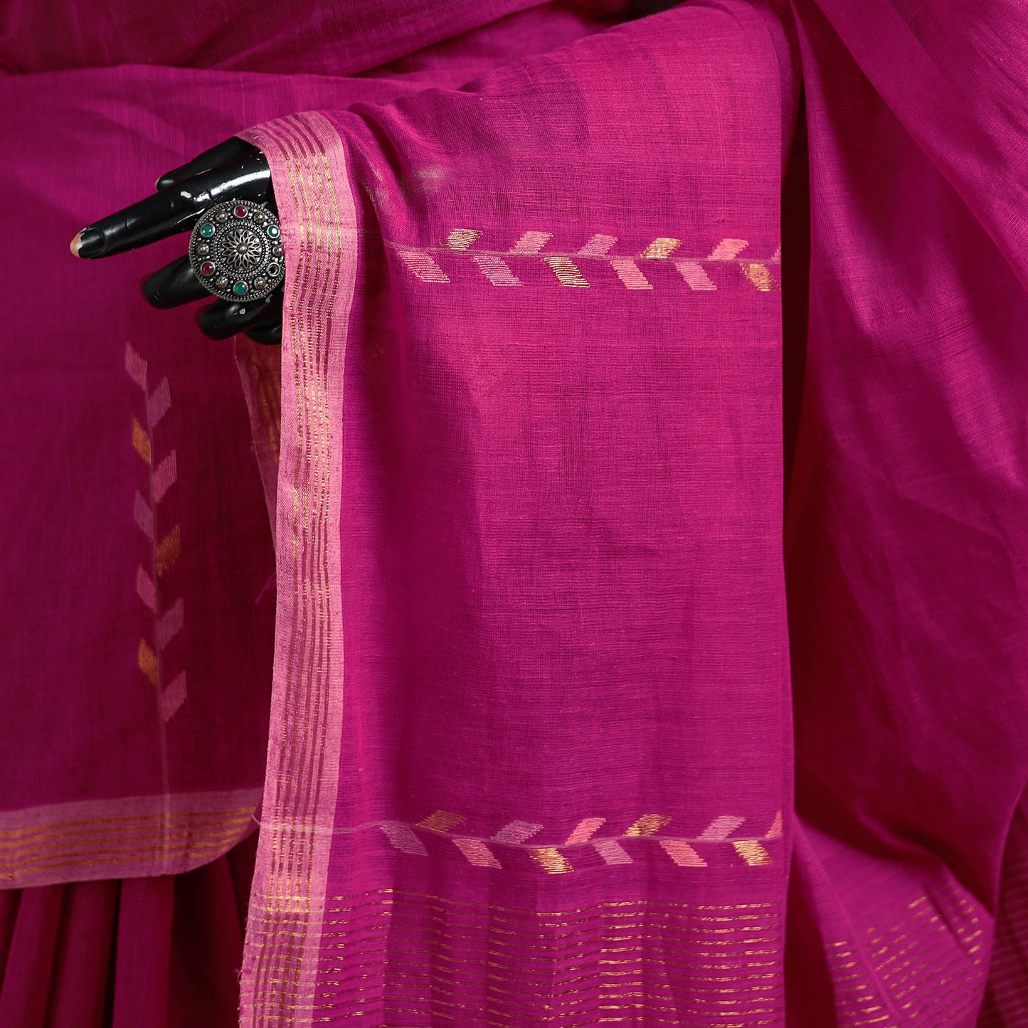 Srikakulam Jamdani Pure Handspun Handloom Cotton Saree 39