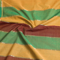 Yellow - Mangalagiri Handloom Cotton Saree with Zari Border