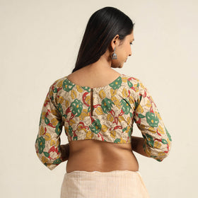 Multicolor - Kalamkari Printed Cotton Stitched Blouse 10
