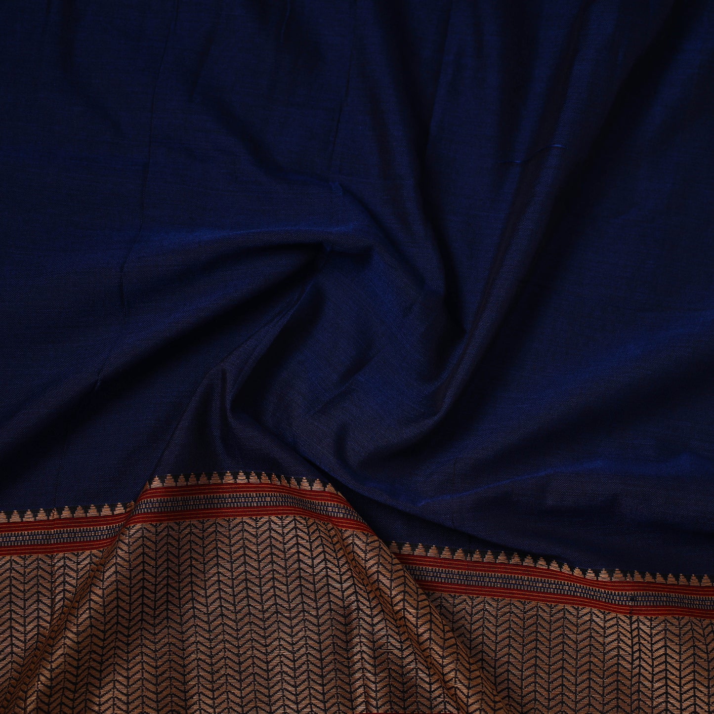  Blue Mercerised Cotton Dharwad Fabric