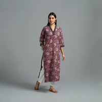 Block Printed Cotton Straight Bagru Kurta 07