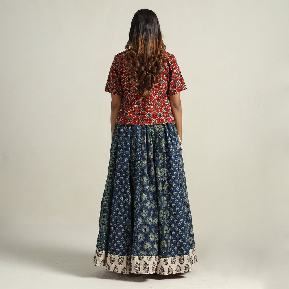 Ajrakh Patchwork Skirt 