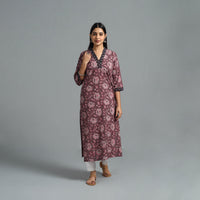 Block Printed Cotton Straight Bagru Kurta 07