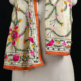 Ranihati Chanderi Silk Hand Embroidered Stole 129