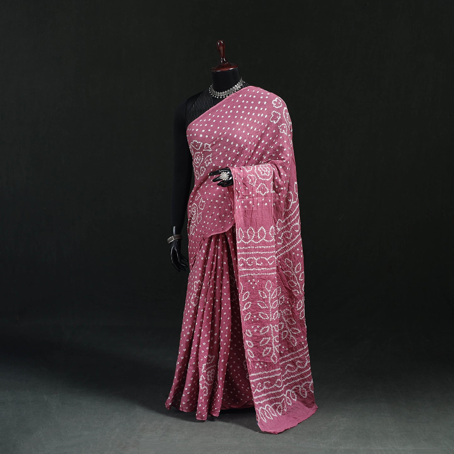 Kutch Bandhani Tie-Dye Cotton Saree 90