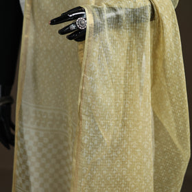 Pipad Hand Block Print Natural Dyed Kota Doria Cotton Dupatta 25