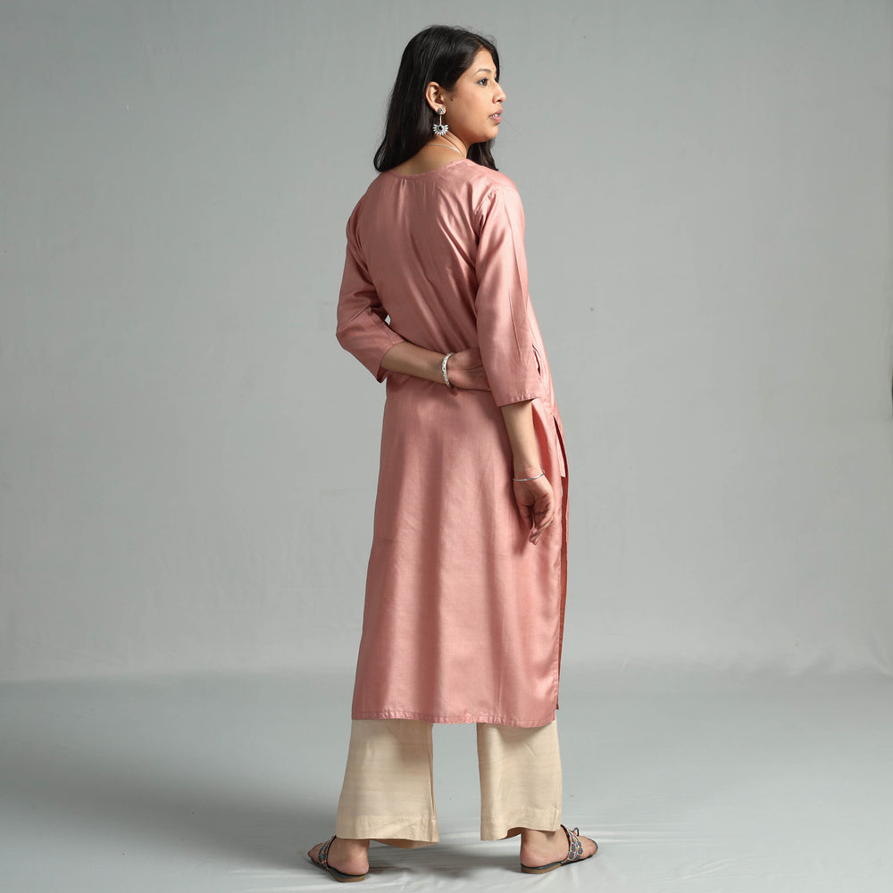 plain silk kurta