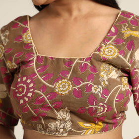 Buy Kalamkari Printed Cotton Stitched Blouse Online at iTokri.com