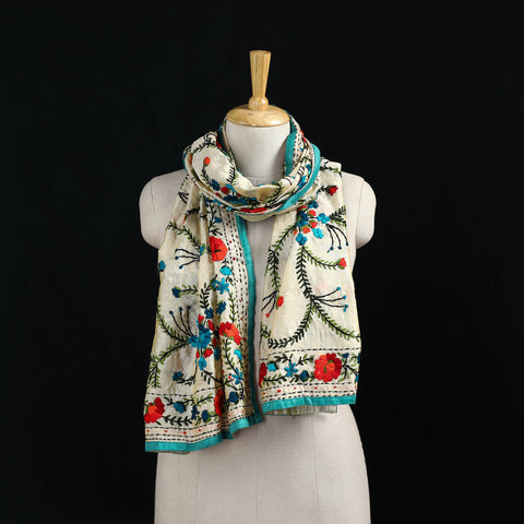 Ranihati Chanderi Silk Hand Embroidered Stole 130