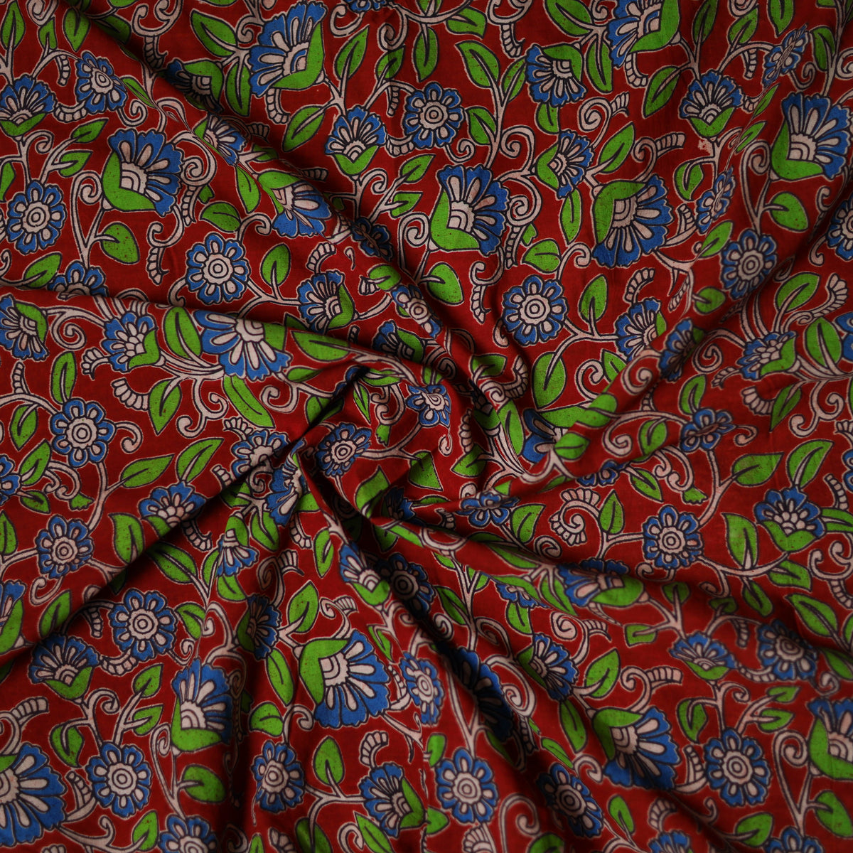 Kalamkari Print Cotton Unstitched Blouse Piece 21