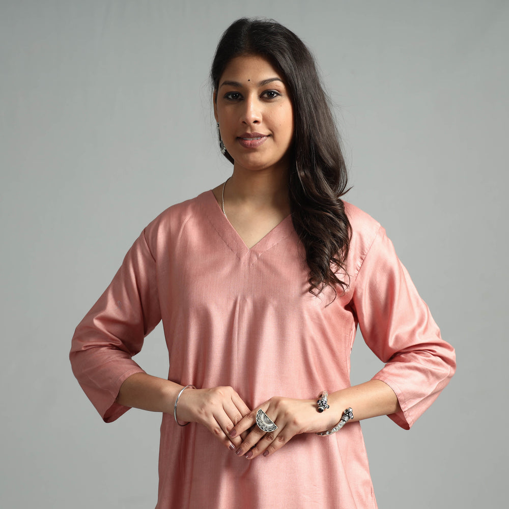 plain silk kurta