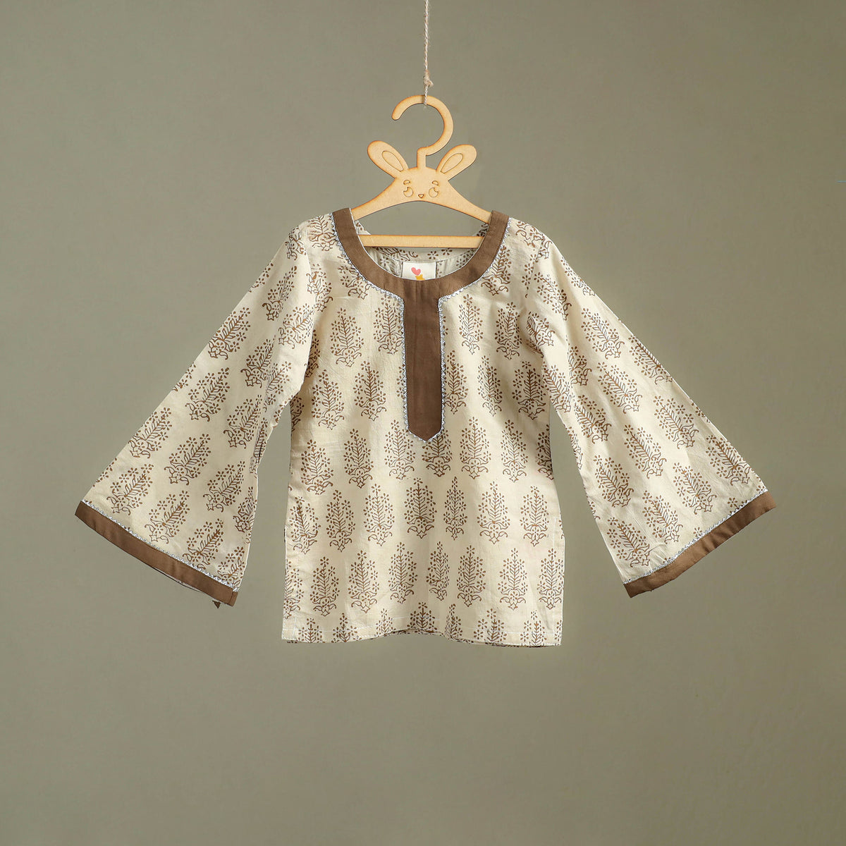 Girls Gota Work Bagh Block Print Cotton Kurta with Sharara Set (3-4 Years) 42