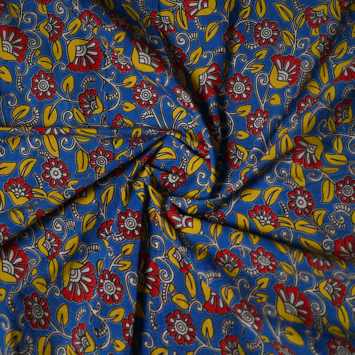 Kalamkari Print Cotton Unstitched Blouse Piece 20