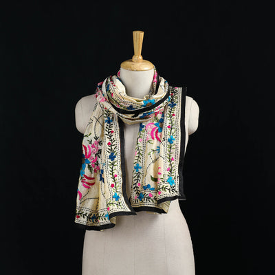 Ranihati Chanderi Silk Hand Embroidered Stole 132