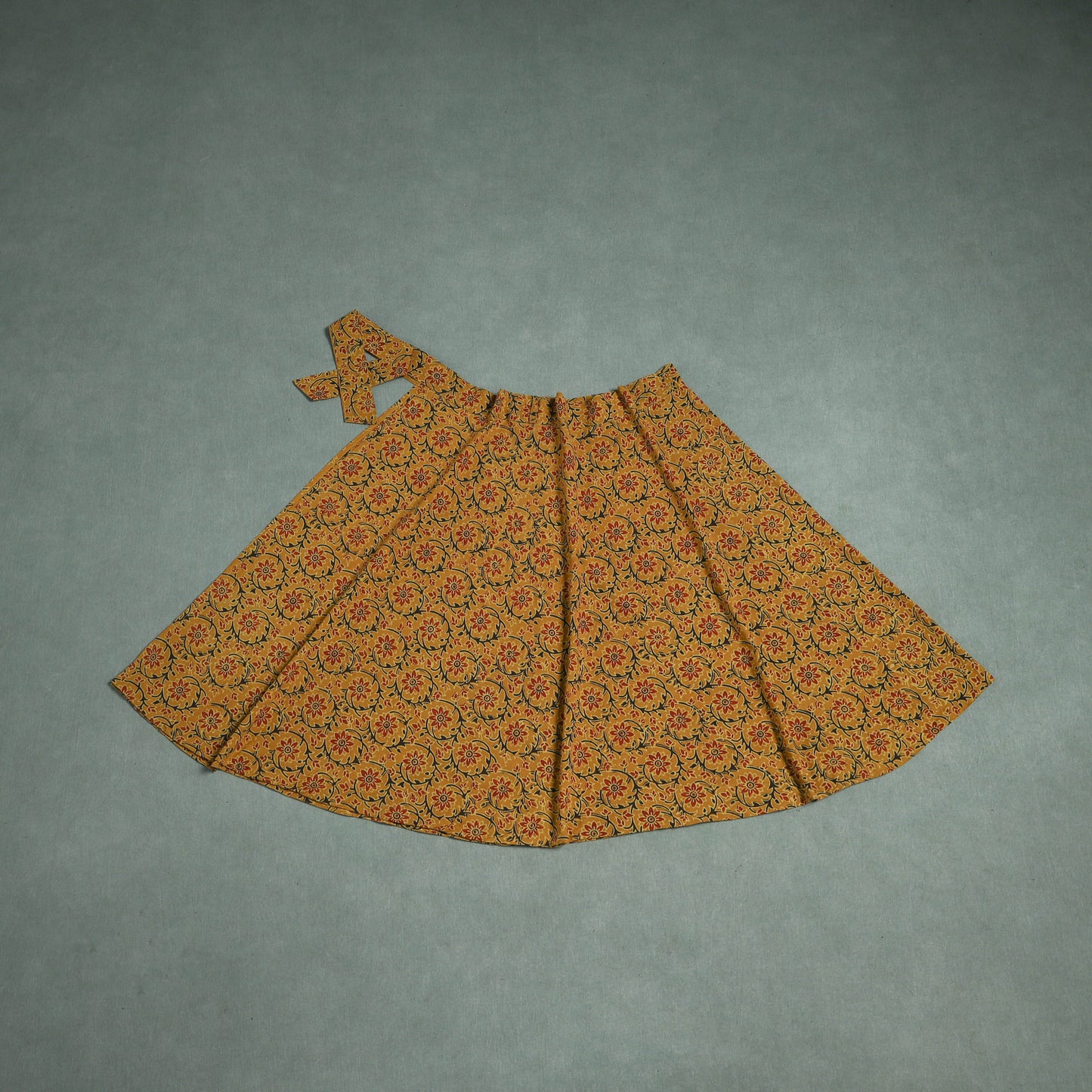 Ajrakh Hand Block Print Cotton Wrap Around Skirt 45