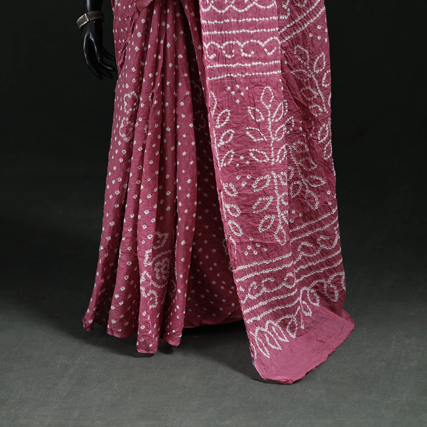 Kutch Bandhani Tie-Dye Cotton Saree 90