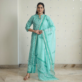 Buy Sanganeri Block Print Suit Set Shop Now Online in India