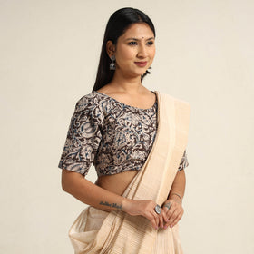 Buy Pedana Kalamkari Block Printed Cotton Stitched Blouse Online at iTokri.com