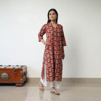 Printed Cotton Straight Kalamkari Kurta 06