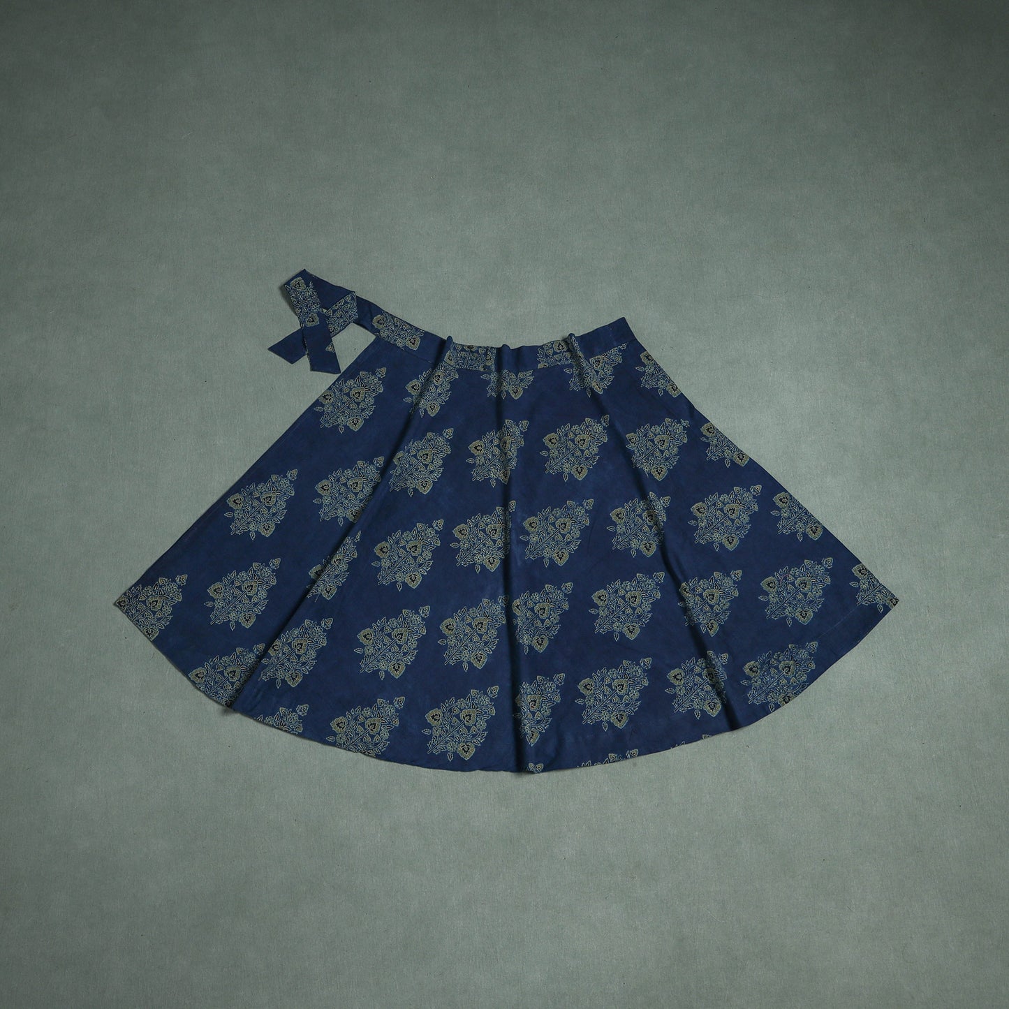 Ajrakh Hand Block Print Cotton Wrap Around Skirt 44