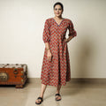 Bagru Block Printed Cotton Flared Dress 04 Online at iTokri.com
