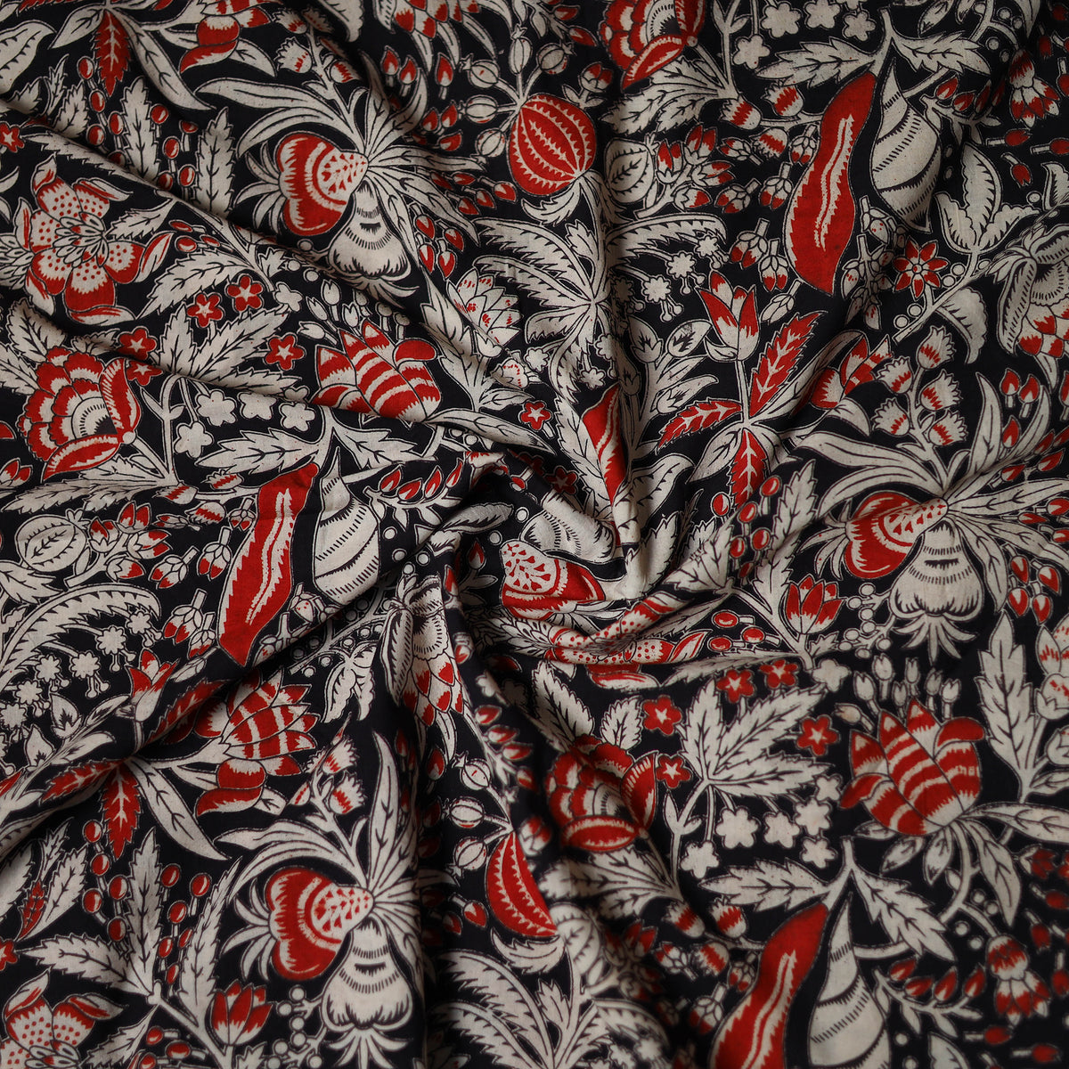 Kalamkari Print Cotton Unstitched Blouse Piece 18