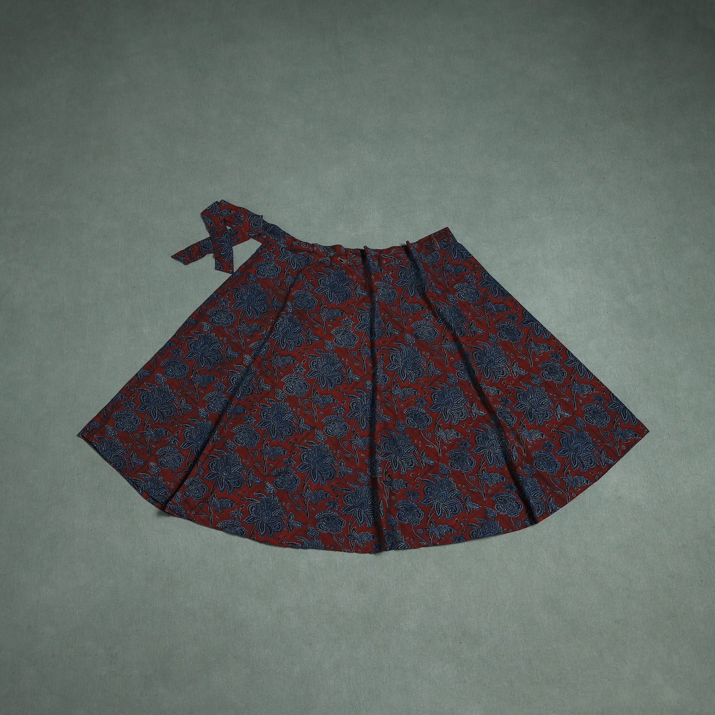 Ajrakh Hand Block Print Cotton Wrap Around Skirt 43