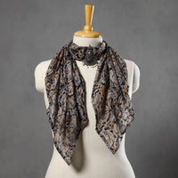 Block Printed Chanderi Silk Pendant Necklace Scarf 07