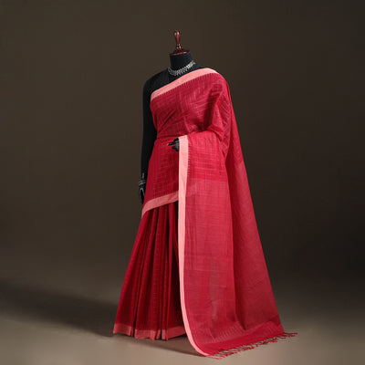 Kuppadam Zari Checks Pure Handspun Handloom Cotton Saree 41