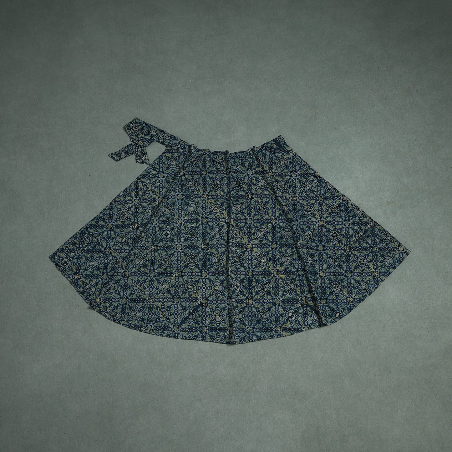 Ajrakh Hand Block Print Cotton Wrap Around Skirt 42