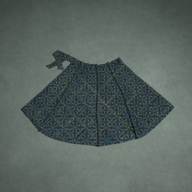 Ajrakh Hand Block Print Cotton Wrap Around Skirt 42