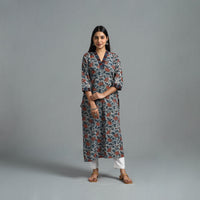 Block Printed Cotton Straight Bagru Kurta 08