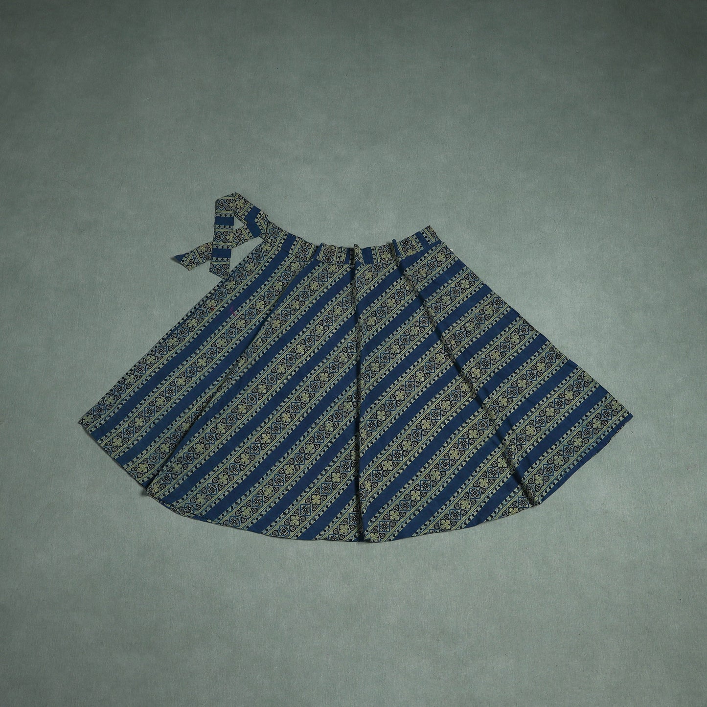 Ajrakh Hand Block Print Cotton Wrap Around Skirt 41