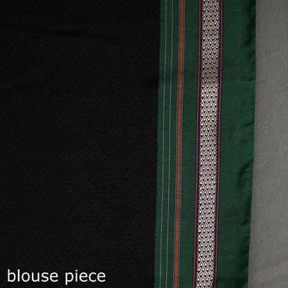 Black - Ilkal Khun Silk Cotton Saree with Resham Border 18