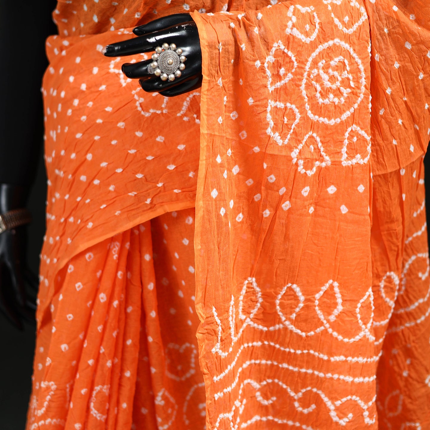 Kutch Bandhani Tie-Dye Cotton Saree 91