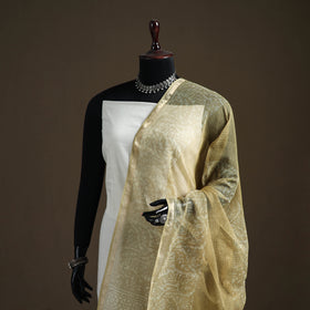 Pipad Hand Block Print Natural Dyed Kota Doria Cotton Dupatta 27
