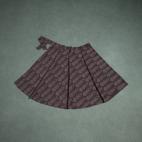 Ajrakh Hand Block Print Cotton Wrap Around Skirt 40
