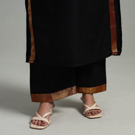  Cotton Black Dharwad Kurta Set with Palazzo & Dupatta