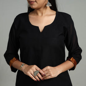  Cotton Black Dharwad Kurta Set with Palazzo & Dupatta