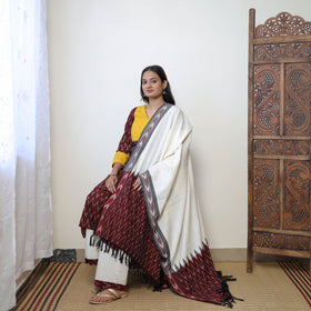 Maroon - Handloom Cotton Pochampally Ikat Kurta Set 16