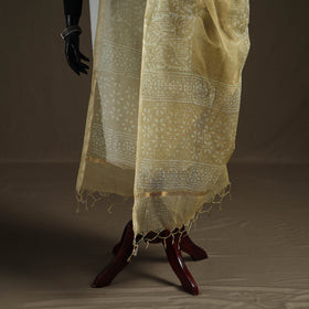 Pipad Hand Block Print Natural Dyed Kota Doria Cotton Dupatta 27