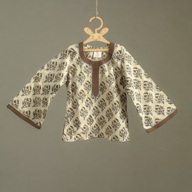 Girls Gota Work Bagh Block Print Cotton Kurta with Sharara Set (3-4 Years) 41