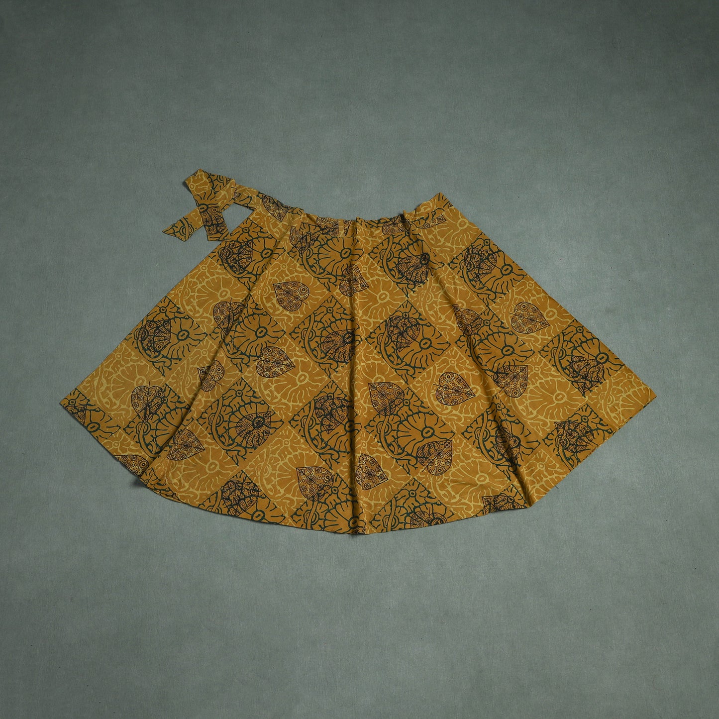 Ajrakh Hand Block Print Cotton Wrap Around Skirt 38