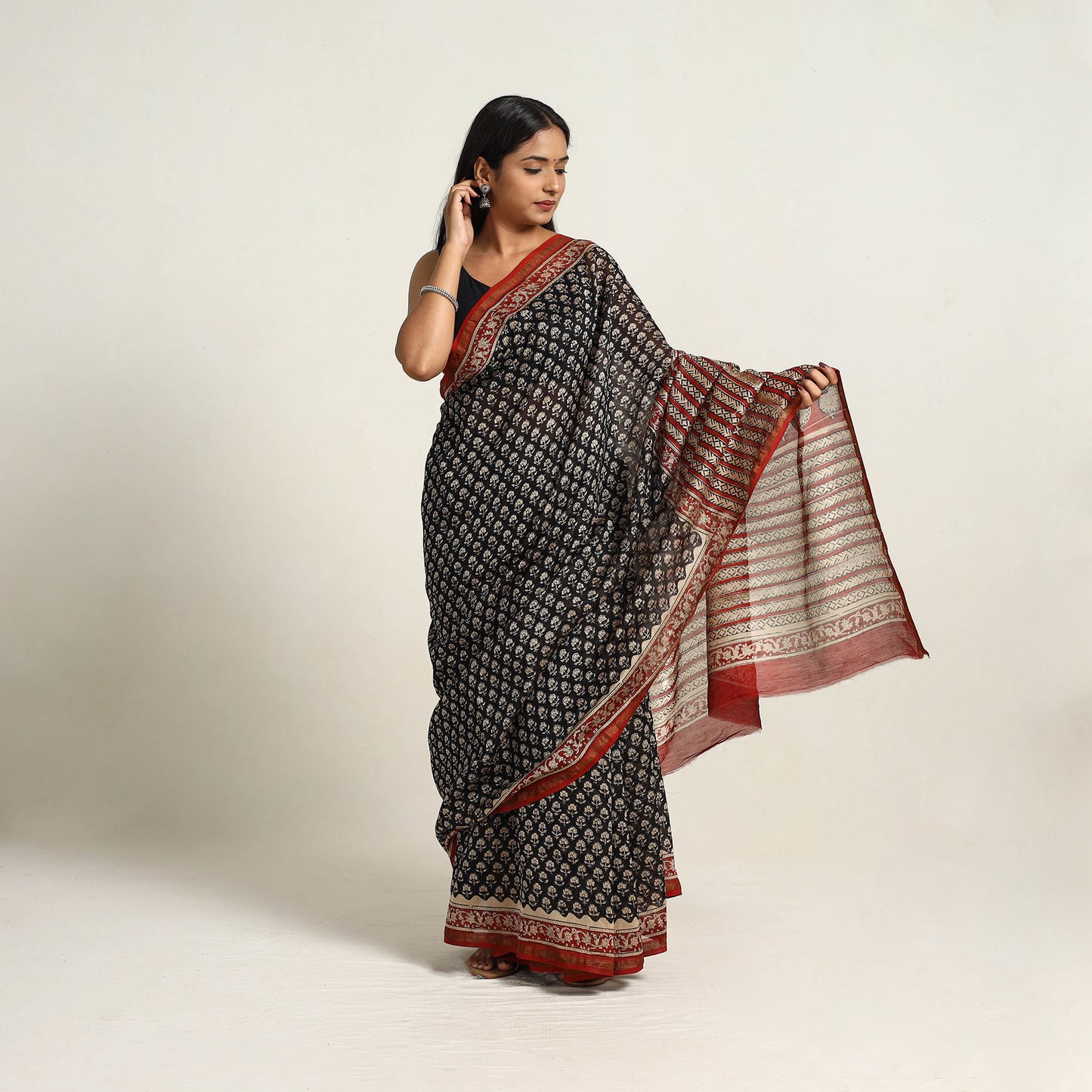 Bagru Print Saree