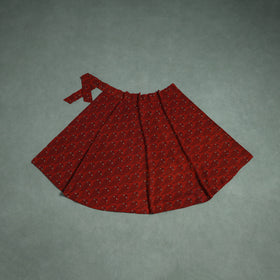 Ajrakh Hand Block Print Cotton Wrap Around Skirt 37